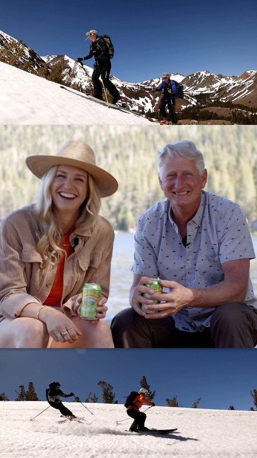 Instagram post by @amieski for Sierra Nevada Brewing Co.. Caption reads: For the Engerbretsons, adventure runs in the....