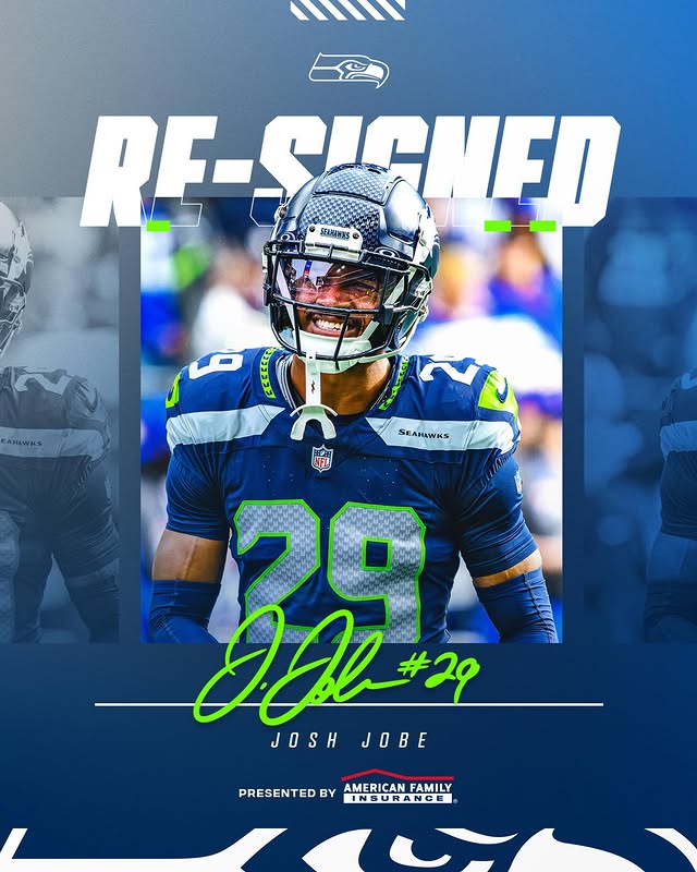 Instagram post by @joshuamjobe_ for American Family Insurance. Caption reads: We’ve re-signed Josh Jobe to a multi-year deal.....