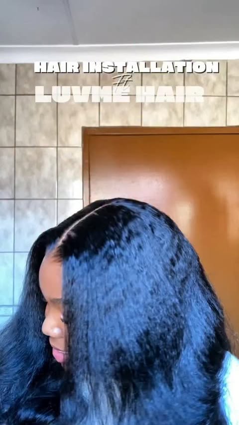 Instagram post by @mosakim__ for Luvme Hair. Caption reads: [...] code Mosa28 for 28% off. 💜 From @Luvmehair....