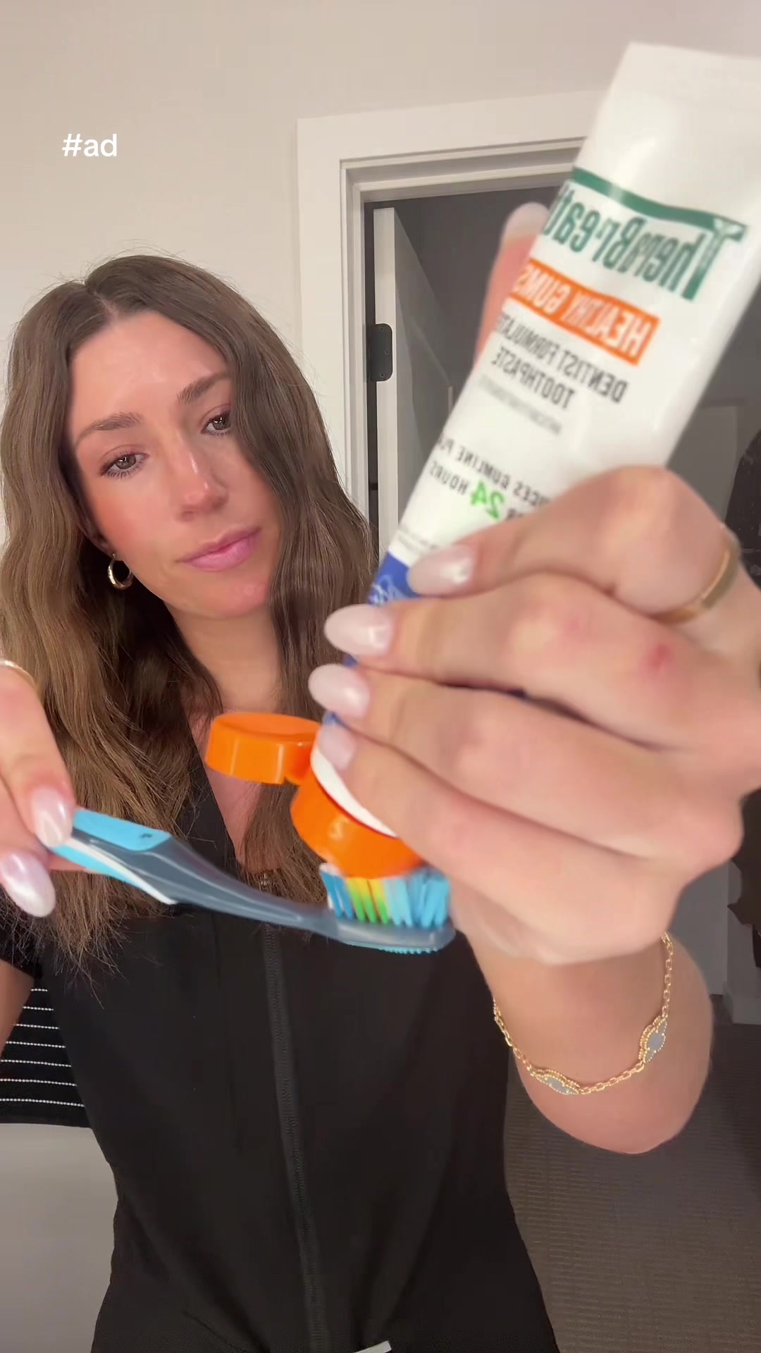 TikTok post by @emily_stonee for TheraBreath. Caption reads: [...] products and one of mine is @TheraBreath US....