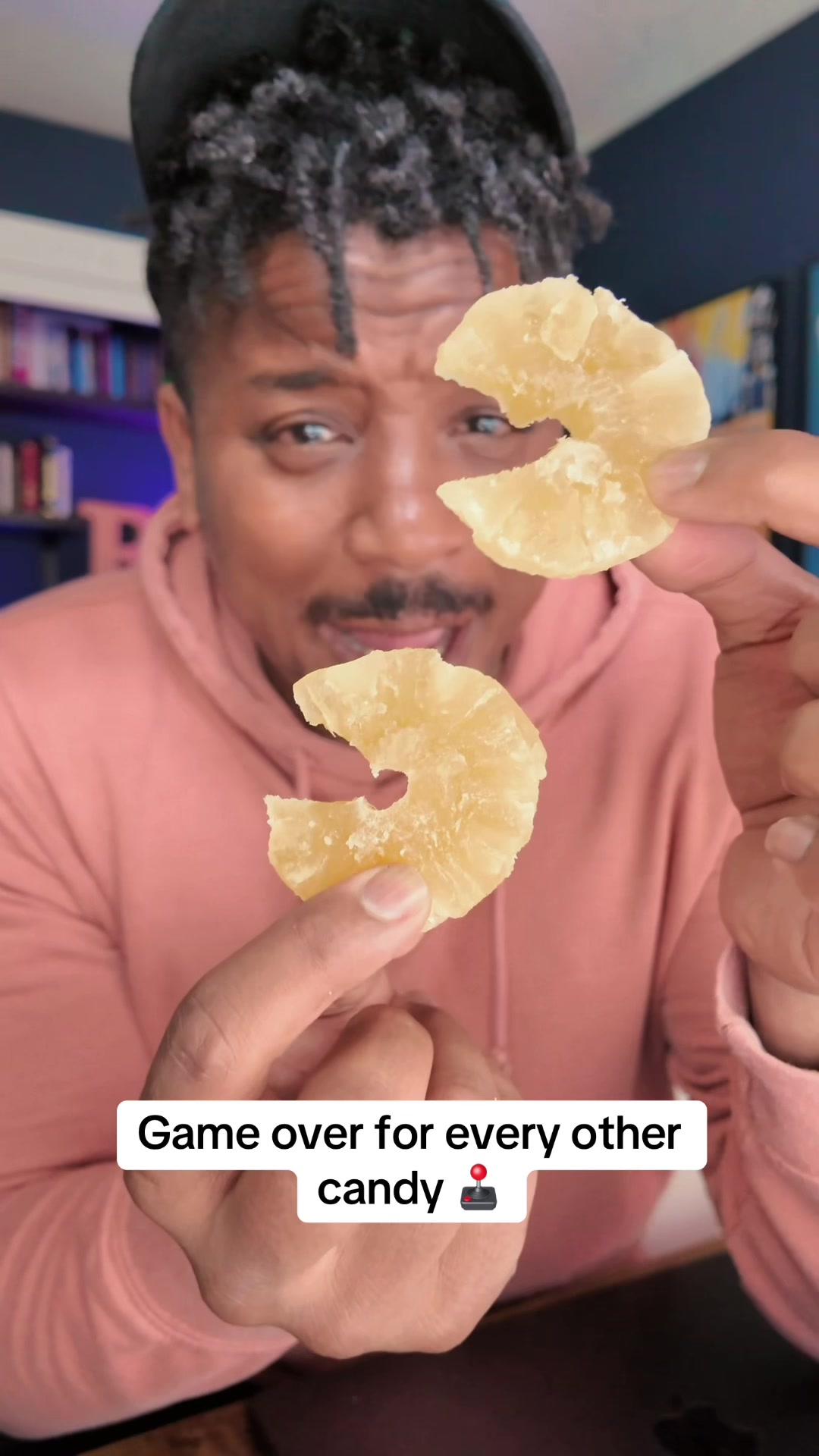 TikTok post by @todayyearsoldhq for Final Boss Sour. Caption reads: [...] Pac-Man can’t stop eating these....