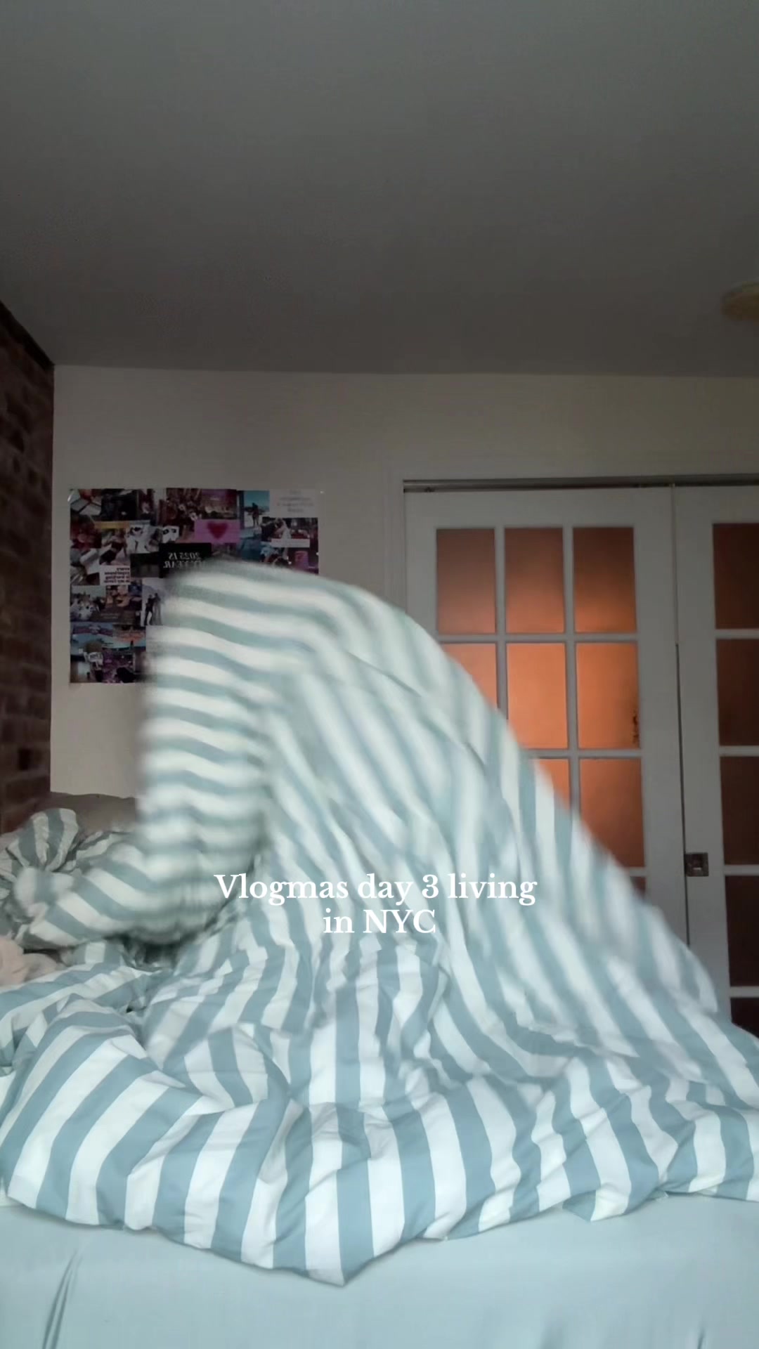 TikTok post by @achendricks for DERMA•E. Caption reads: Vlogmas day 3 (except it’s my first day hahaha)....