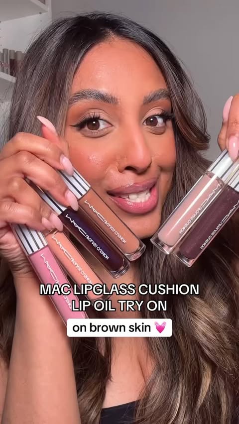 Instagram post by @lordthivi for Clinique. Caption reads: trying the new @maccosmetics Lipglass cushion lip....