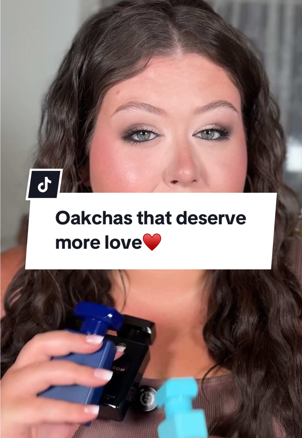 TikTok post by @alyssaraelynbeauty for Oakcha. Caption reads: Do you have a favorite Oakcha that you think isn’t....
