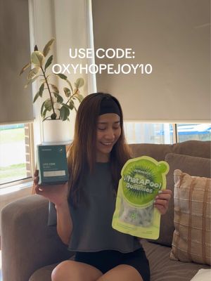 TikTok post by @hopeyarcia for Oxyenergy. Caption reads: A little surprise from @oxyenergynz ✨ Unboxing....