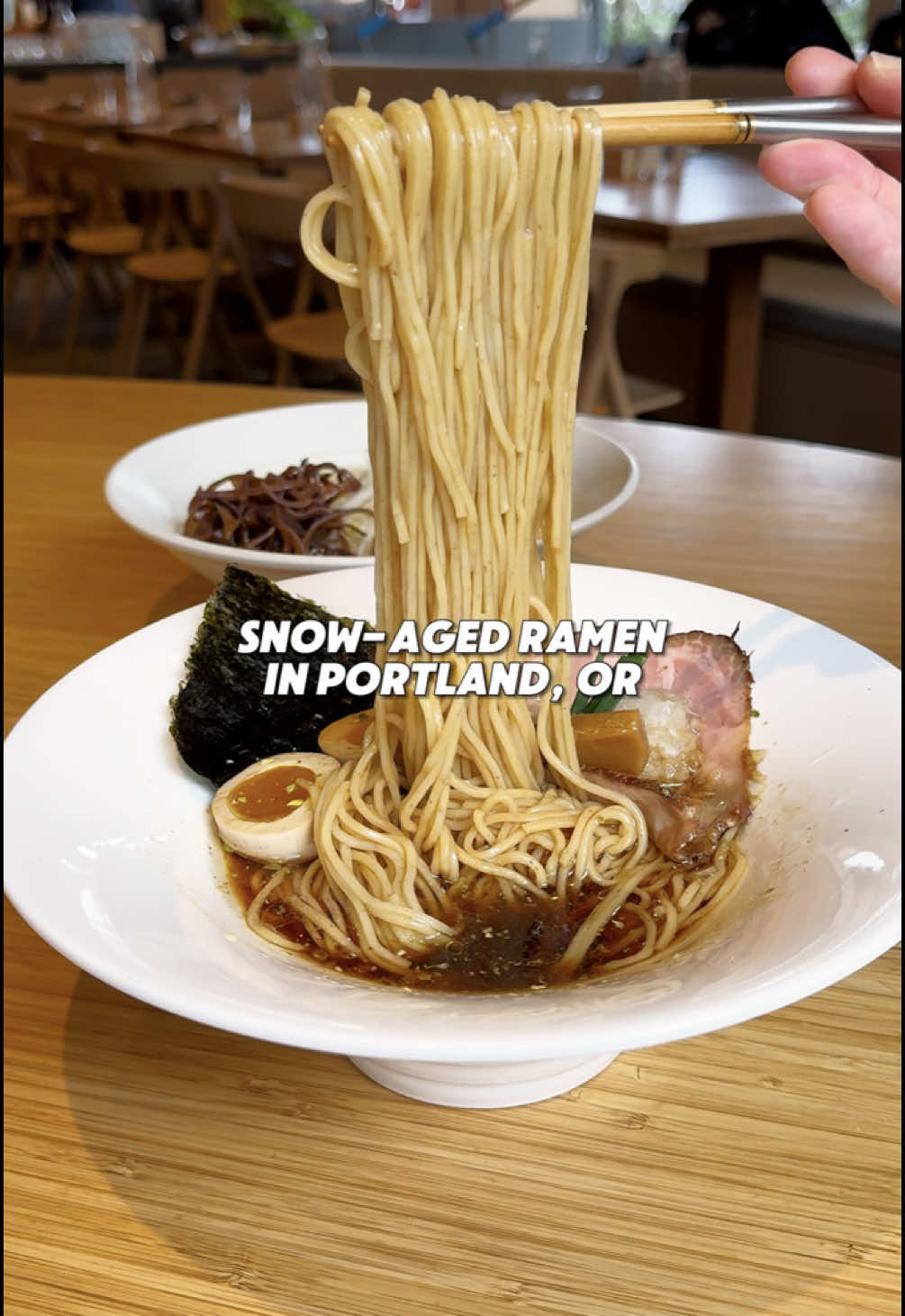 TikTok post by @michaelbanh for Snow Peak. Caption reads: There are so many great comfort foods, but ramen....
