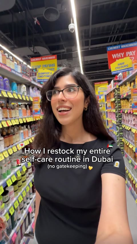Instagram post by @noorulaiin for Chemist Warehouse. Caption reads: [...] whenever your next restock is due,....