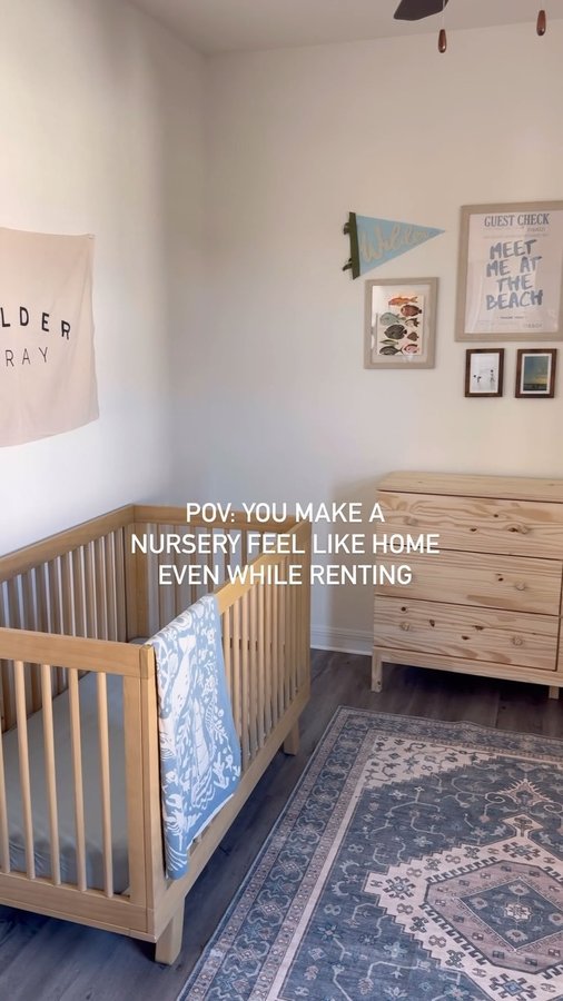 Instagram post by @taylhardy for Babyletto. Caption reads: We absolutely LOVE our @babyletto 3-in-1 Hudson....