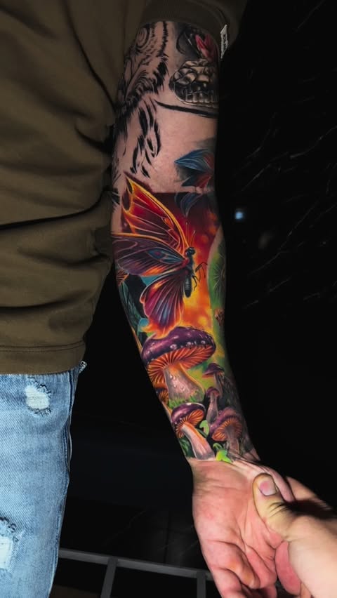 Instagram post by @ghoghnoos.art1 for Eternal Ink. Caption reads: [...] @event.tattoochina @inkjetstencils....