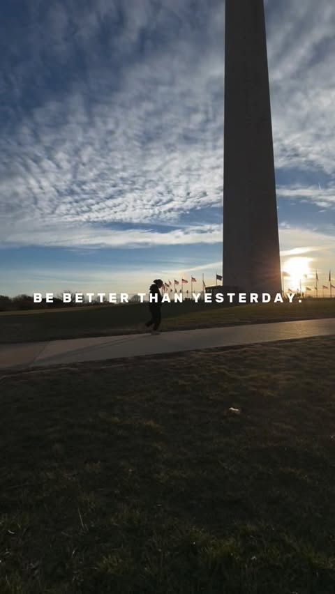 Instagram post by @cheese.energy for INTO THE AM. Caption reads: The goal is simple:
get better than you did....