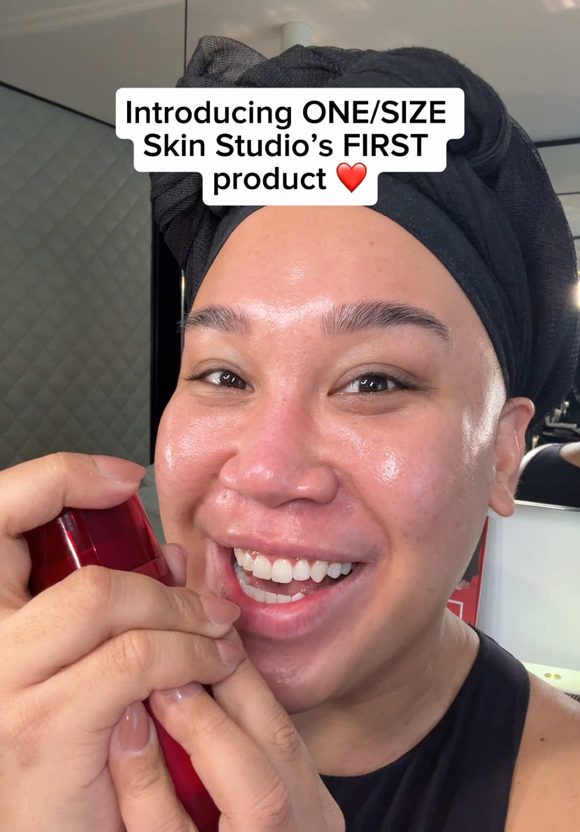 TikTok post by @patrickstarrr for ONE SIZE BEAUTY. Caption reads: Meet @ONE SIZE BEAUTY Skin Studio’s FIRST....