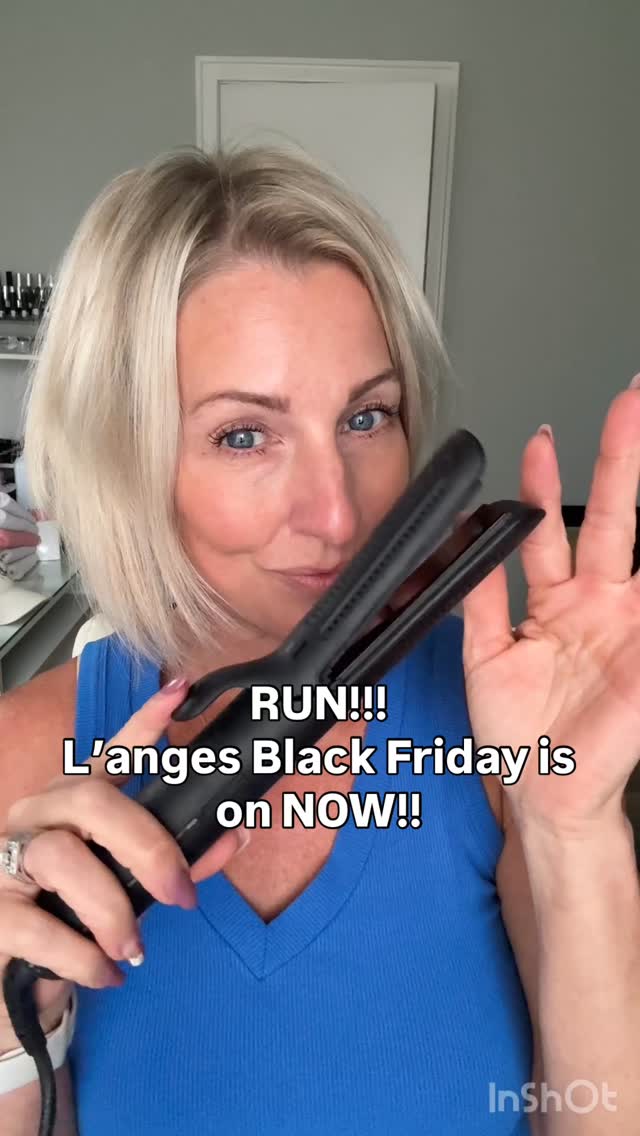 Instagram post by @lindsayhignett_love.this.girl for L'ange Hair. Caption reads: My #1 favorite tool — the Le Duo — is part of the....