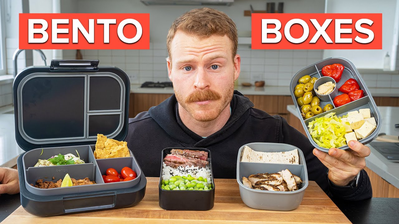 YouTube post by @EthanChlebowski for WeWork. Caption reads: Why Bento Boxes are my favorite way to pack a....
