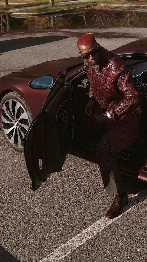 Instagram post by @aliounebf for Bentley Motors. Caption reads: Endless inspiration with the @Bentleymotors ....