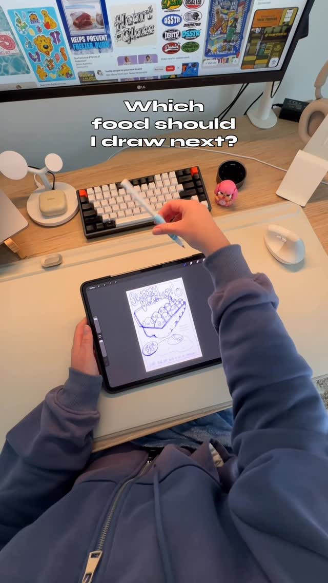 Instagram post by @rebecca_drawsgood for Paperlike. Caption reads: This one’s for the lovers of Breakfast ✨🩵

Made....