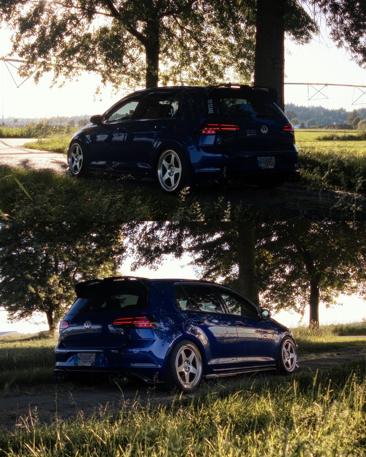 Instagram post by @mk7brothers for VWB. Caption reads: @kanseiwheels finally on the car! 📸 credits:....