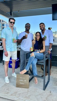 Instagram post by @ivanbhall for Dos Equis. Caption reads: [...] for the ultimate rooftop fiesta with....