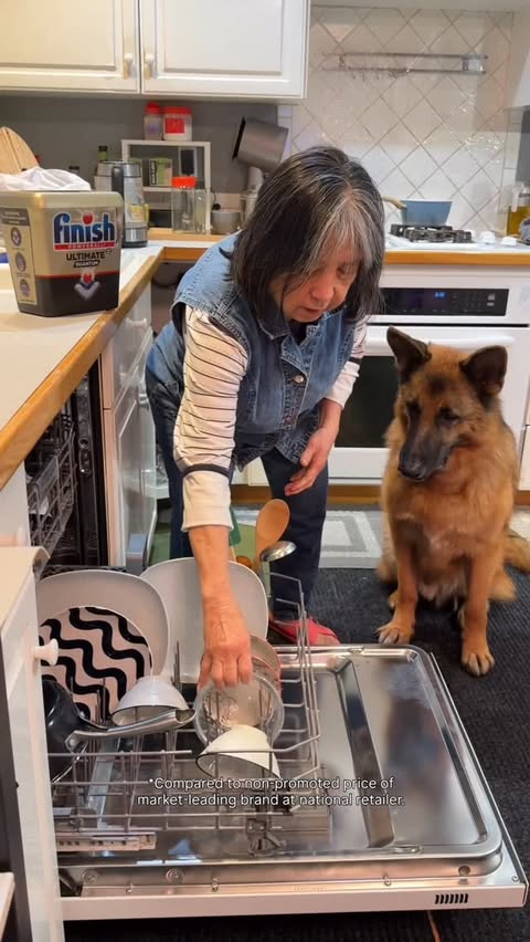 Instagram post by @meetthechows for Finish. Caption reads: #FinishPartner After switching to New Finish [...].