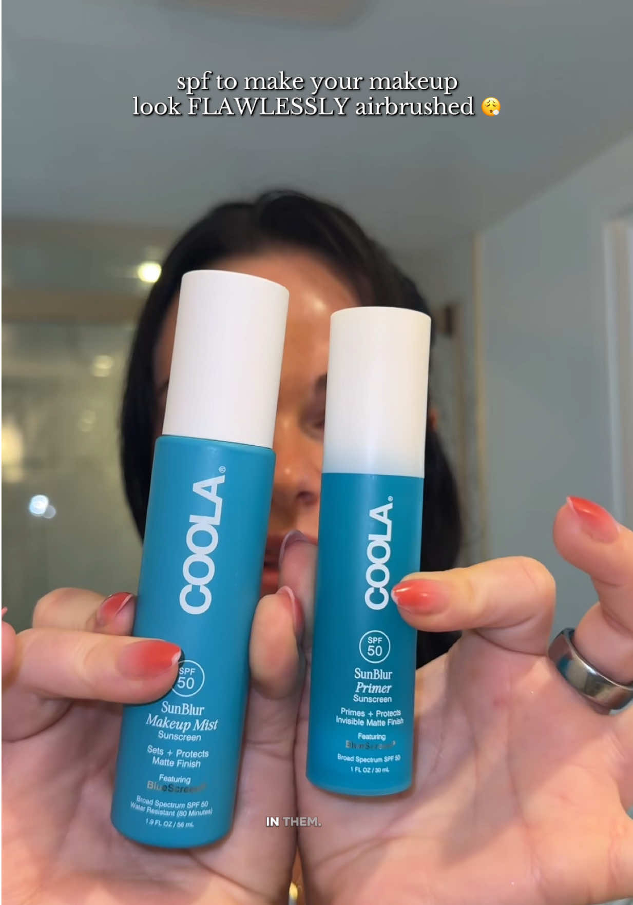 TikTok post by @kristynhoffman96 for COOLA. Caption reads: [...] ALL day long in the heat too 😮‍💨 a @COOLA....