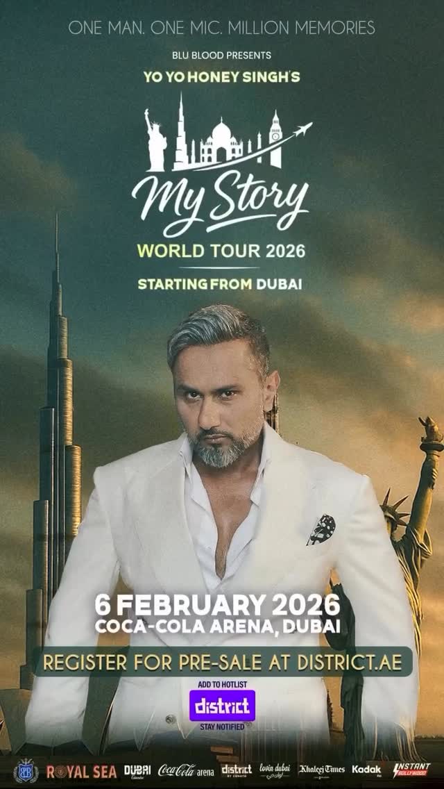 Instagram post by @blubloodme for Zomato. Caption reads: MY STORY WORLD TOUR STARTING FROM DUBAI....