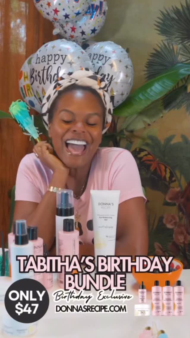 Instagram post by @iamtabithabrown for Donna’s Recipe. Caption reads: My Birthday is coming 🎉🎉🎉 but @donnasrecipe is....