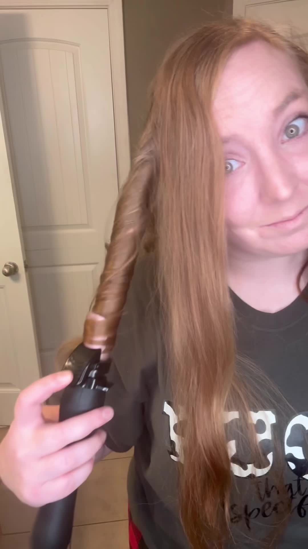 TikTok post by @notyourperfectmom for Beachwaver. Caption reads: @TheBeachwaver #beachwavertok .