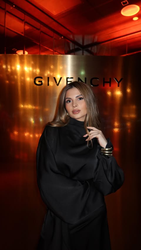 Instagram post by @aynikhalid for Givenchy Beauty. Caption reads: A night of timeless elegance with @givenchybeauty....