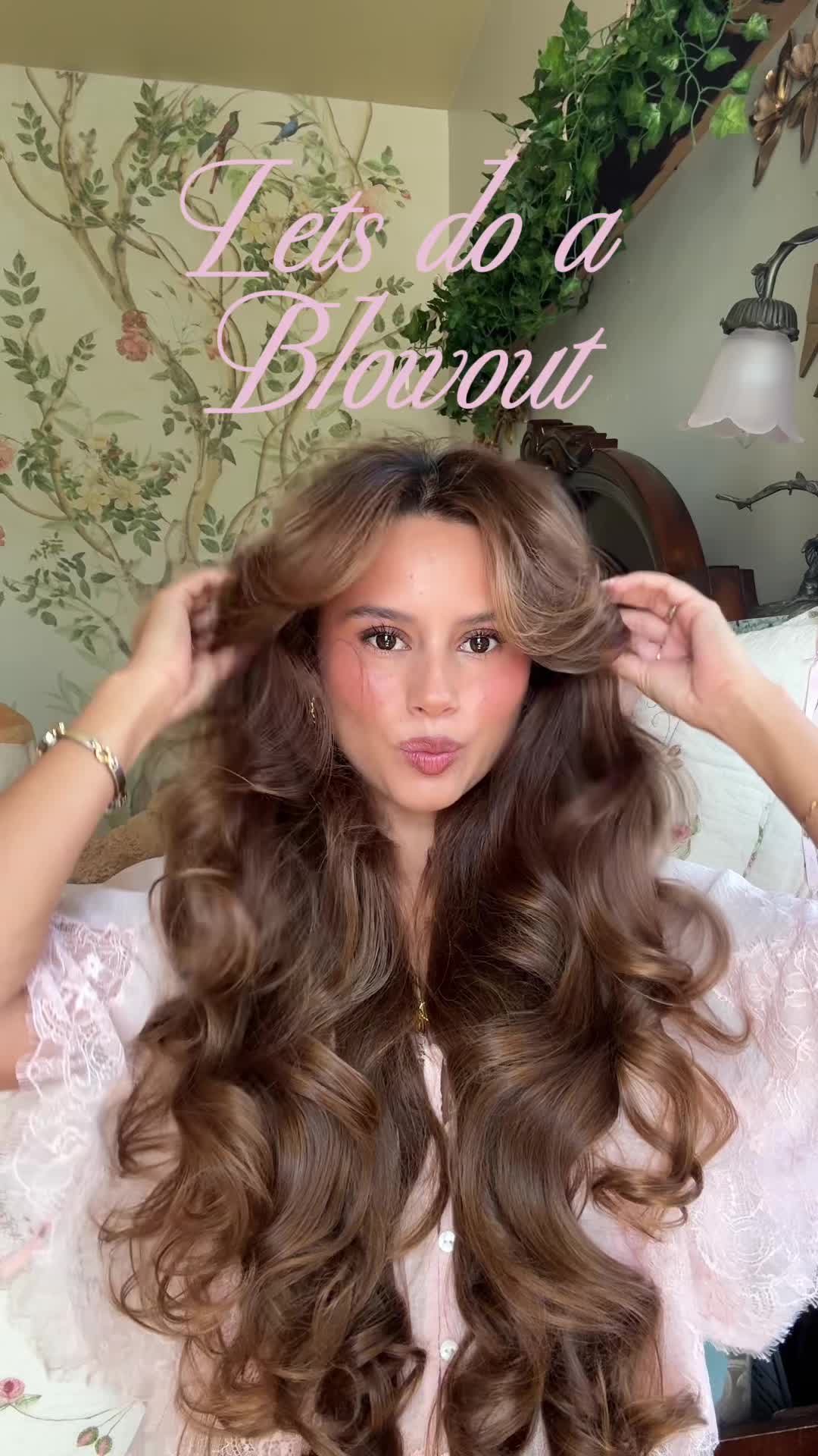 TikTok post by @isabelajuliana_ for Kenra Professional. Caption reads: From damp to wow ✨ @Kenra Professional Platinum....
