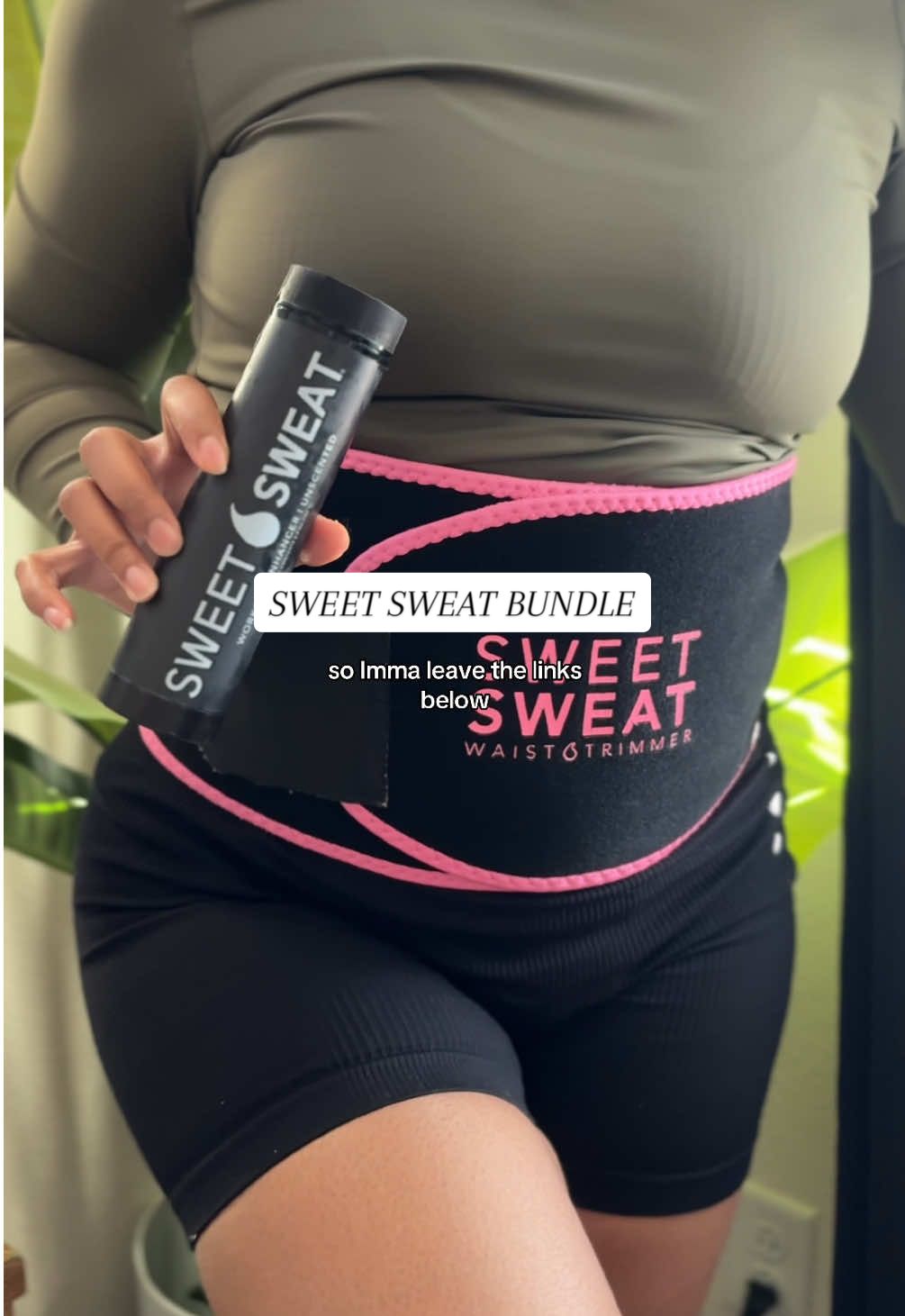 TikTok post by @iamalexusxo_ for Sweet Sweat. Caption reads: Sweet Sweat said bundle it up 🔥💗😮‍💨 All sizes....