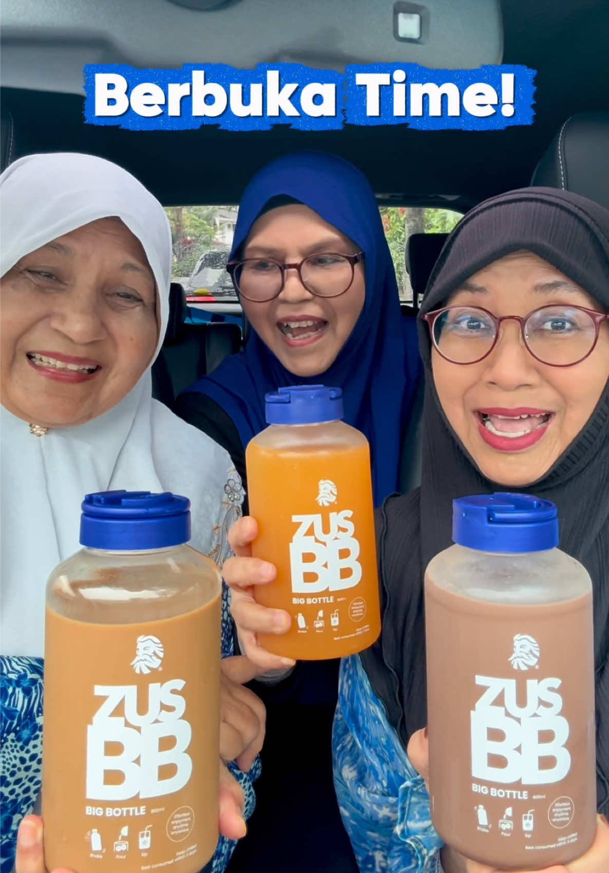 TikTok post by @the.prettymamas for ZUS COFFEE. Caption reads: [...] nak bersesak-sesak pergi bazar sebab ZUS....