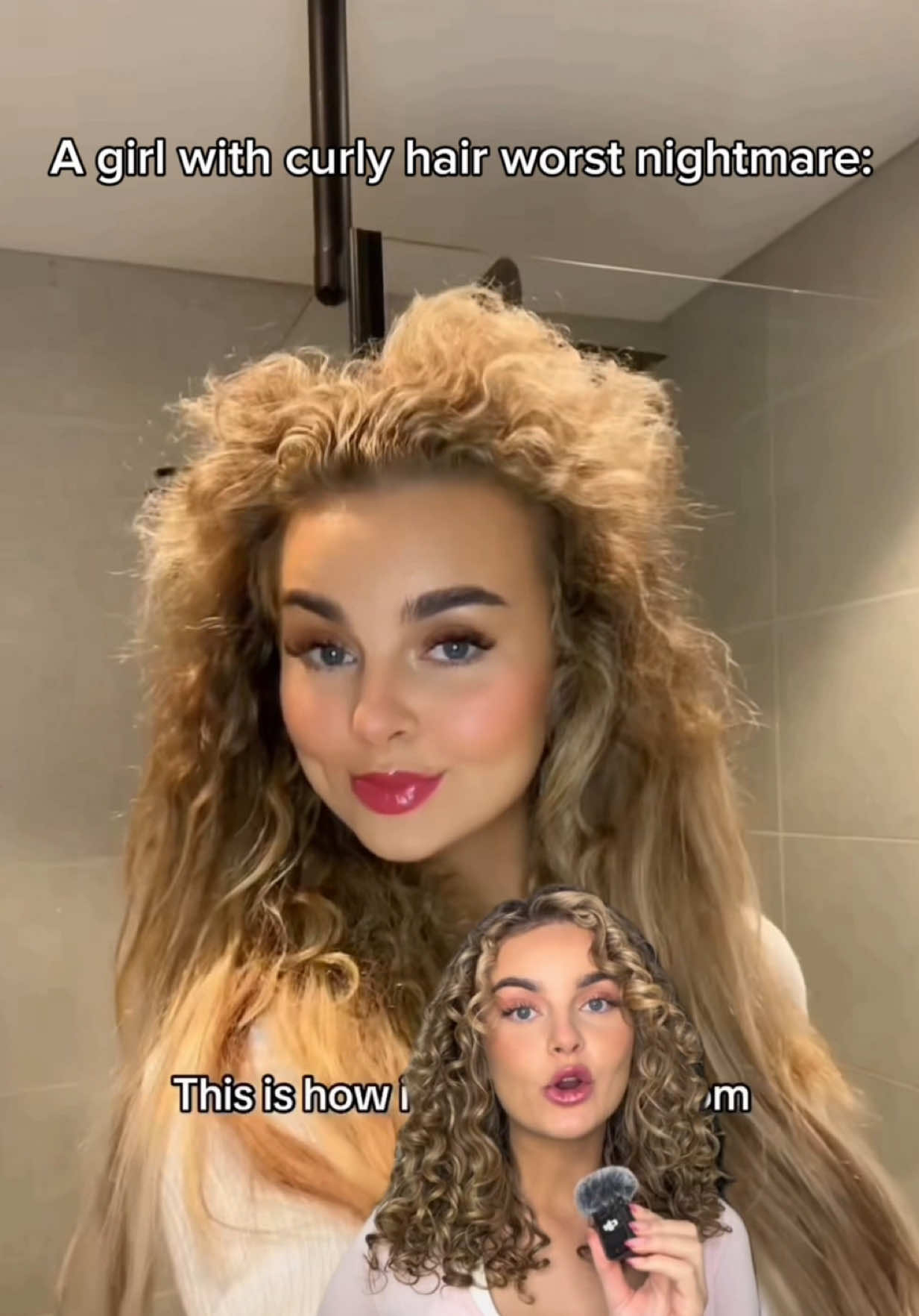 TikTok post by @isabellaschack for Cocoandeve. Caption reads: Heat damage WHO?? 🩷 It was definitely one of my....