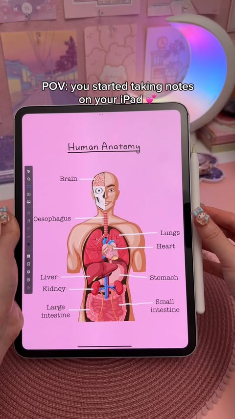 Instagram post by @happydownloads for Paperlike. Caption reads: iPad note taking infinite zoom 💕 Using paperlike....