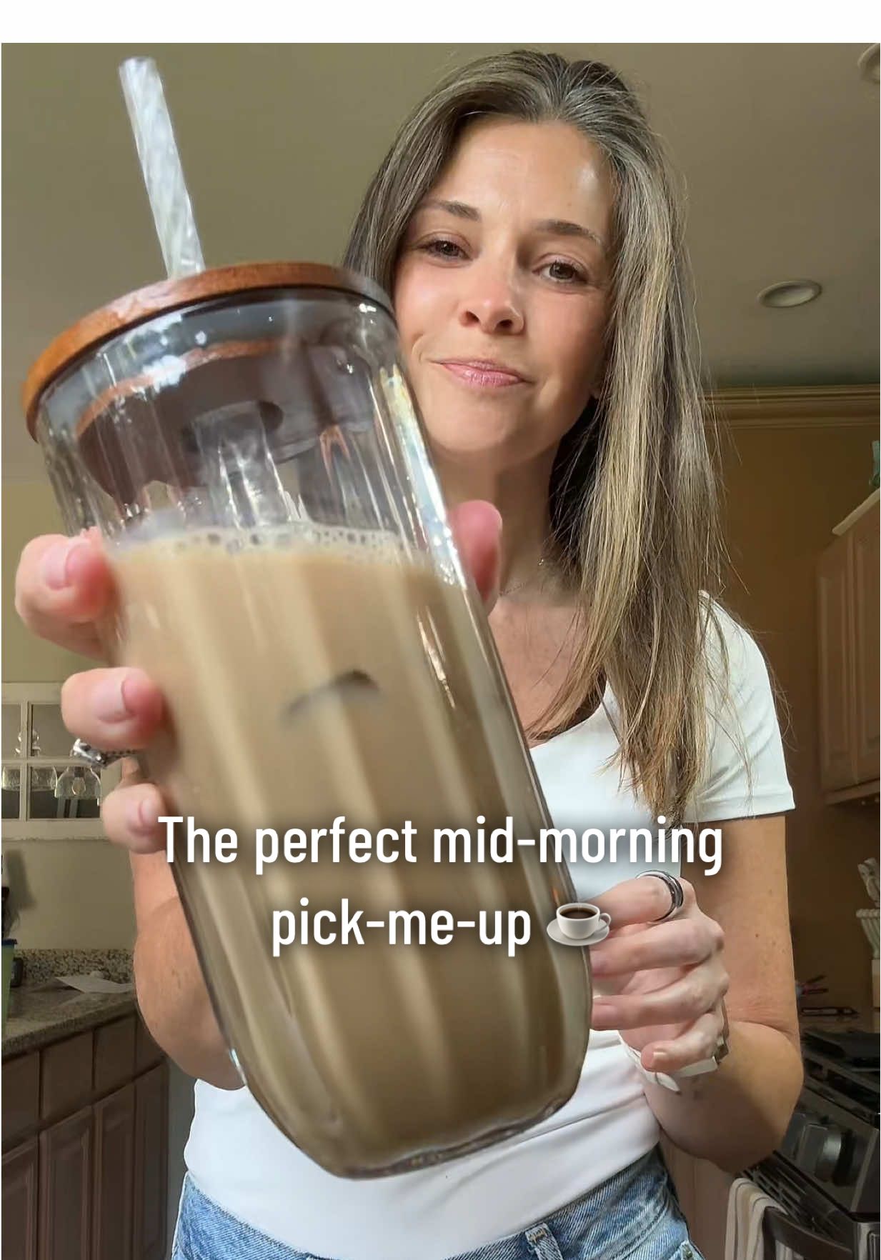 TikTok post by @brittany.dodge for Javy Coffee. Caption reads: [...] going through the rest of the day 🤎 @Javy....
