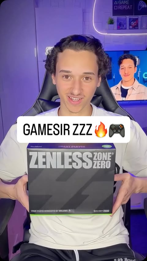 Instagram post by @new_othmane for GameSir. Caption reads: GameSir G7 Pro Zenless Zone Zero Edition 🎮🔥....