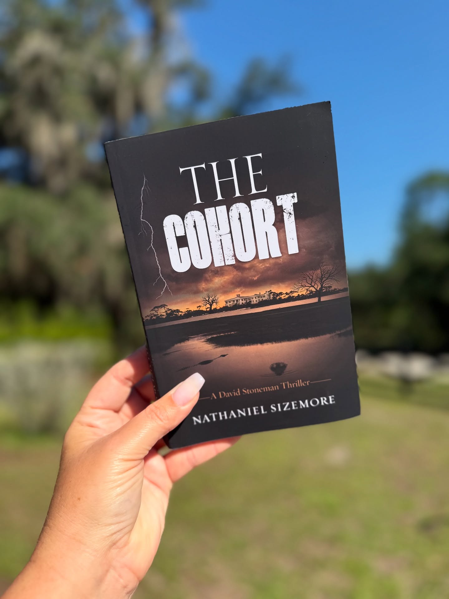 Instagram post by @dana.loves.books for TLC Book Tours. Caption reads: 𝕋𝕙𝕖 ℂ𝕠𝕙𝕠𝕣𝕥
Nathaniel Sizemore 

This one....