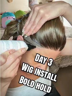 TikTok post by @thatkaleygering for The Hair Diagram. Caption reads: Day 3 of Wig Installs! @Thehairdiagram Products....