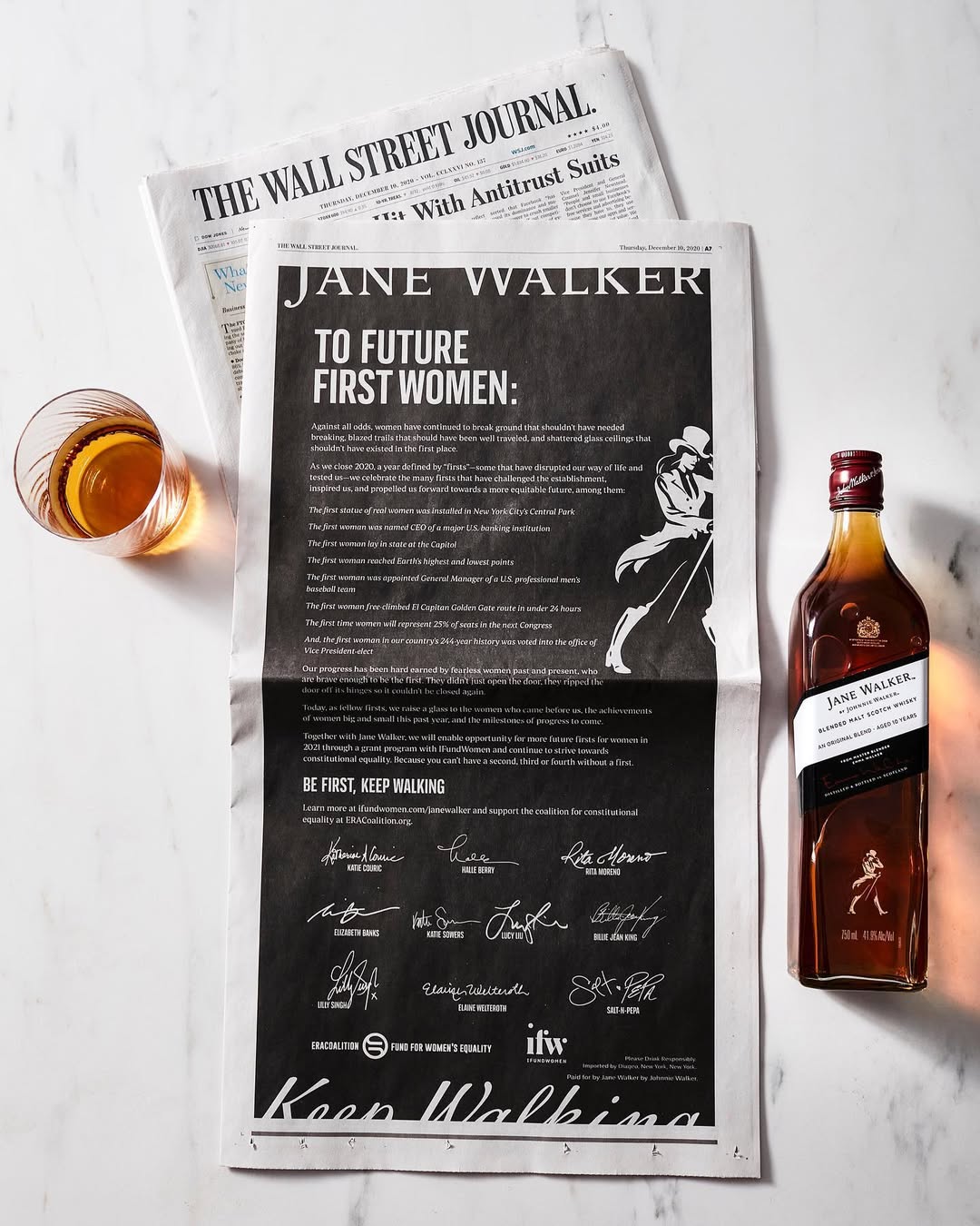 Instagram post by @halleberry for Johnnie Walker US. Caption reads: I’m honored to announce my partnership with....