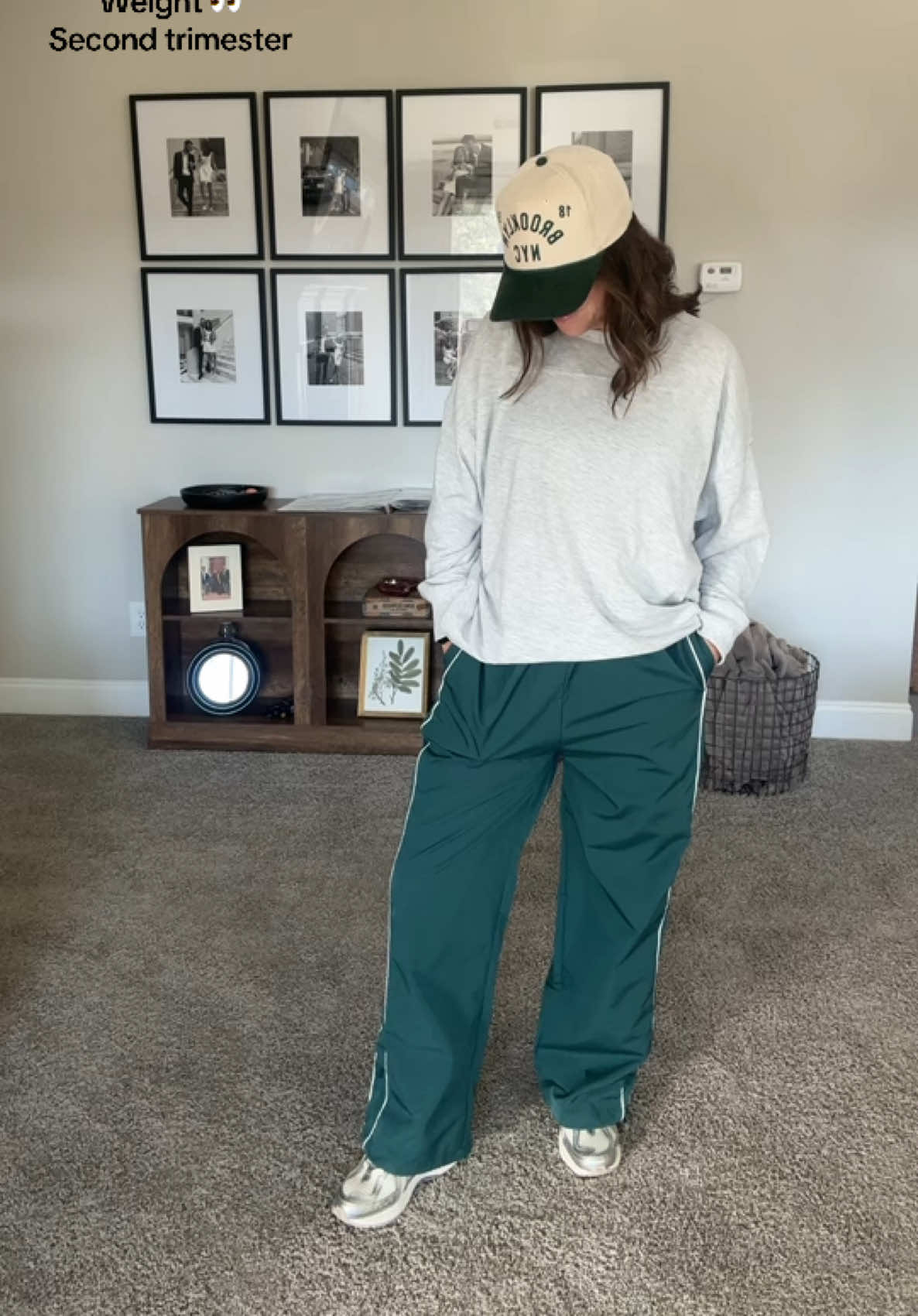 TikTok post by @baileygvice for OmmigO. Caption reads: I’m a sucker for track pants and everyone knows....