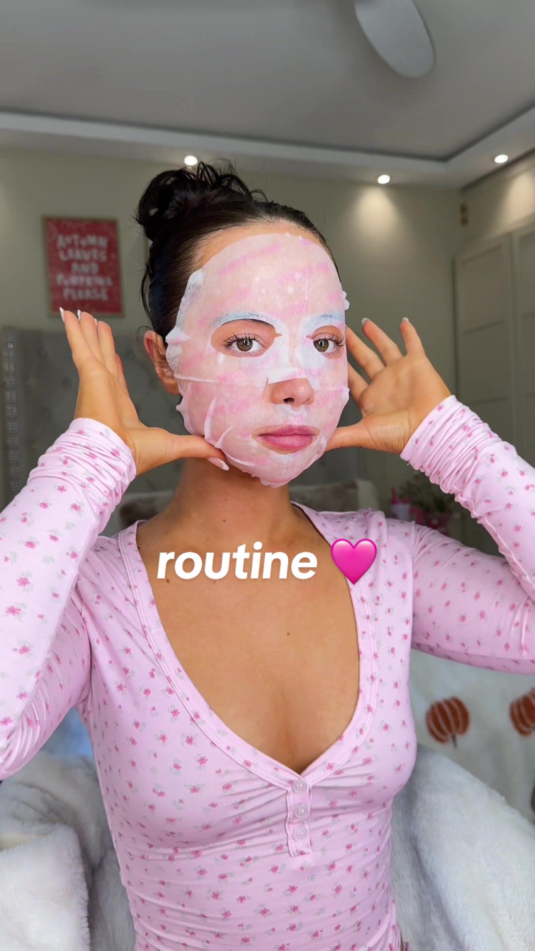 TikTok post by @chynasolder for White Fox Boutique. Caption reads: mini self care night 💕 @White Fox Boutique....