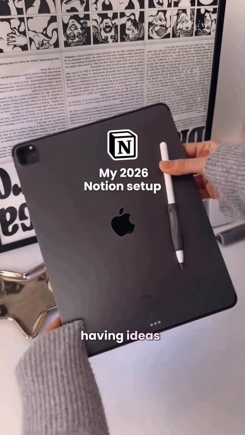 Instagram post by @milliondollarhabit for Notion. Caption reads: My life genuinely runs on @notionhq 👀 I tried....