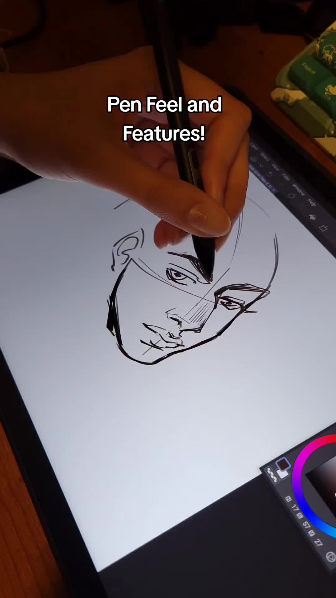 TikTok post by @divyasoup for XPPen. Caption reads: [...] #drawingtablet #tabletreview #xppen #drawing....