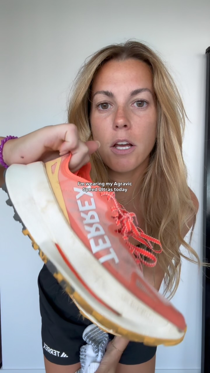 Instagram post by @veronicaskye for adidas TERREX. Caption reads: I love getting ready with you to go for a trail....