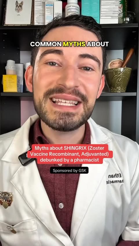 Instagram post by an influencer for SHINGRIX. Caption reads: [...] Prescribing Information for SHINGRIX (Zoster....