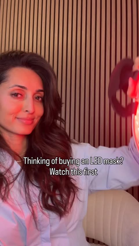 Instagram post by @drpyal for currentbody. Caption reads: The LED mask space is getting noisy… and honestly,....