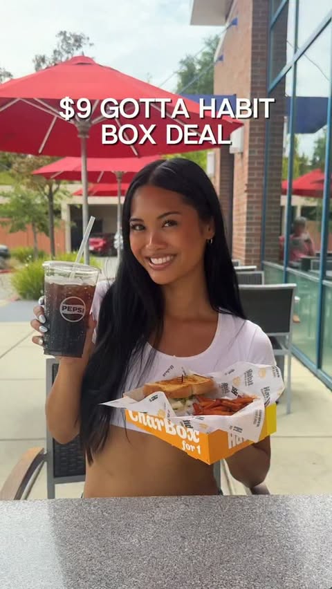 Instagram post by @eatwithsie for The Habit Burger Grill. Caption reads: #HabitPartner A full meal under $10 now a days is....