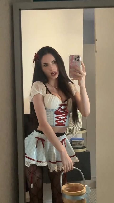 Instagram post by @clarawyy for Dolls Kill. Caption reads: Costume from @dollskill....