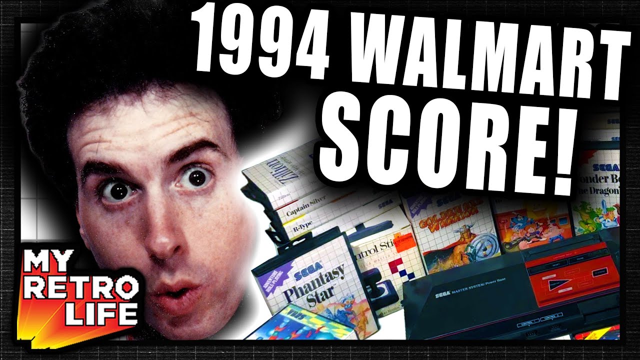YouTube post by @MyRetroLife for GEOLOG. Caption reads: The Greatest SEGA Hustle of Dad's Life (Walmart....