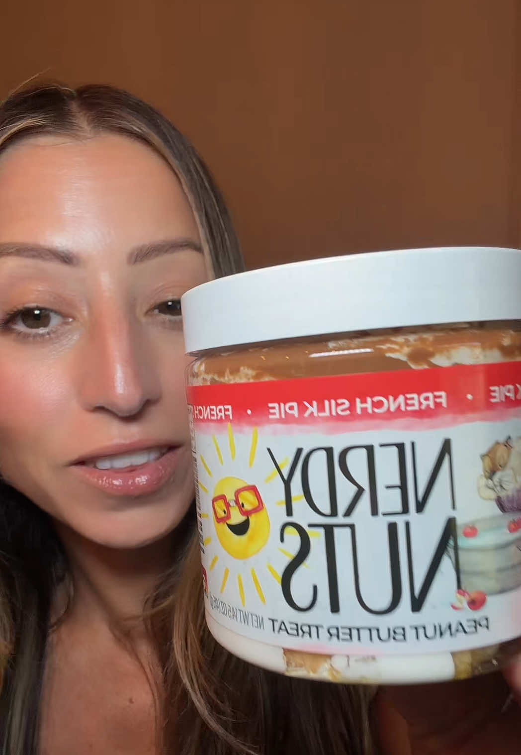TikTok post by @carrissa_22 for Nerdy Nuts. Caption reads: Can’t say no to a new @Nerdy Nuts Shop flavor,....