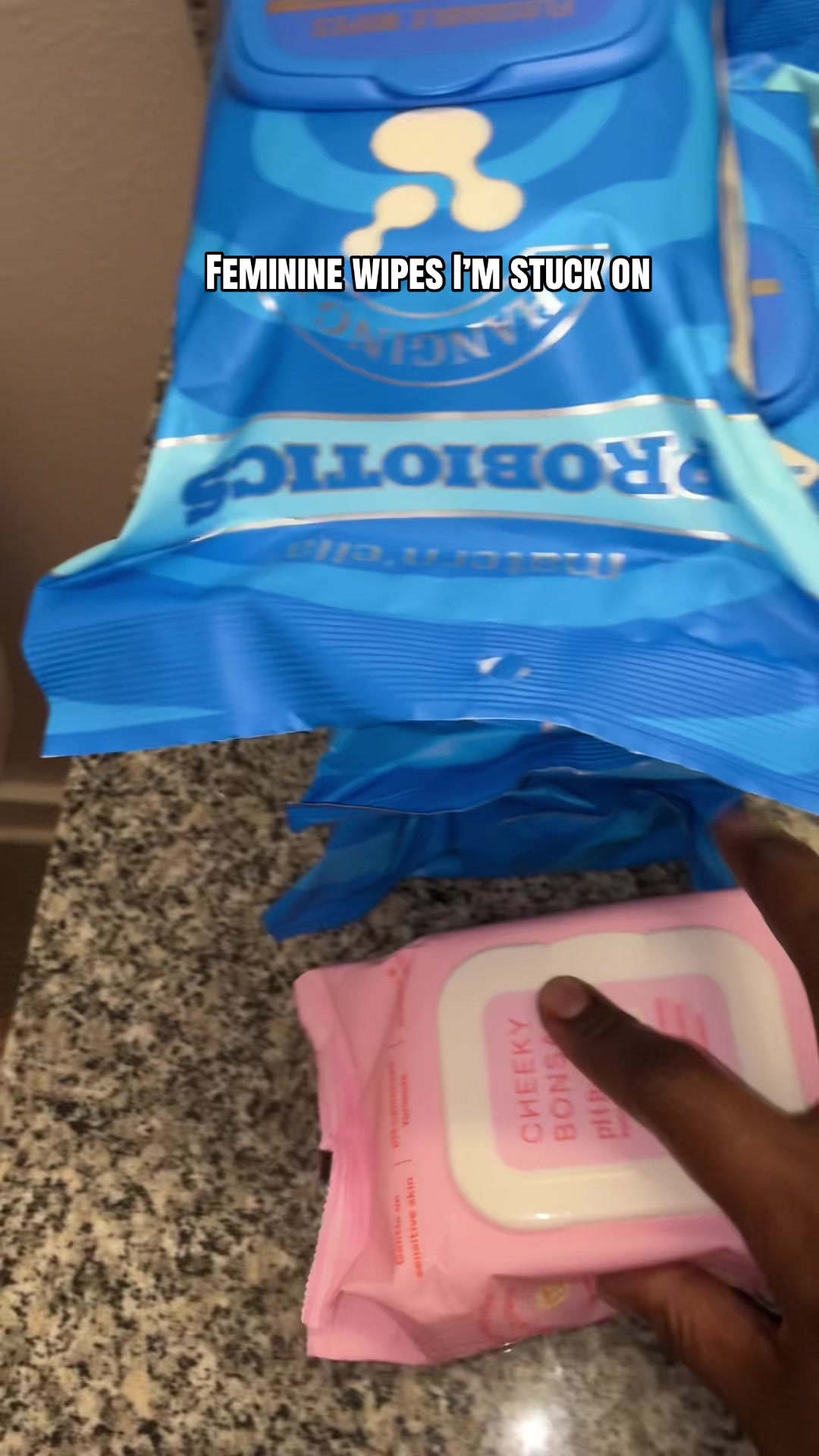 TikTok post by @chyna.mokickz for Love Wellness. Caption reads: [...] hygiene wipes you need @lovewellness....