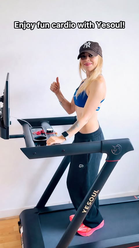 Instagram post by @diana_alexandrovaofficial for YESOUL FITNESS. Caption reads: Enjoy fun cardio with Yesoul!....